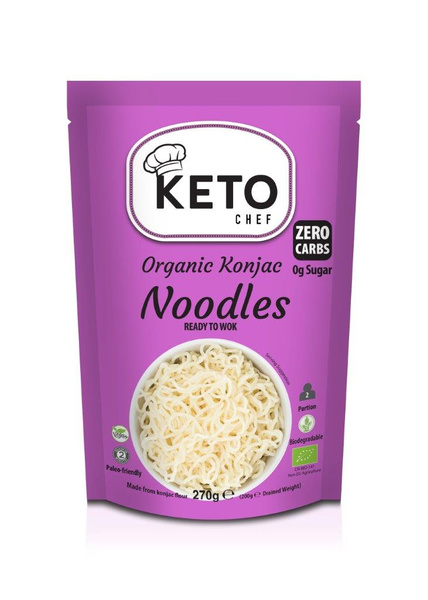 Makaron konjac gotowy na woka bezglutenowy 270 g (200 g) - Keto Chef - Better Than Foods (BIO)