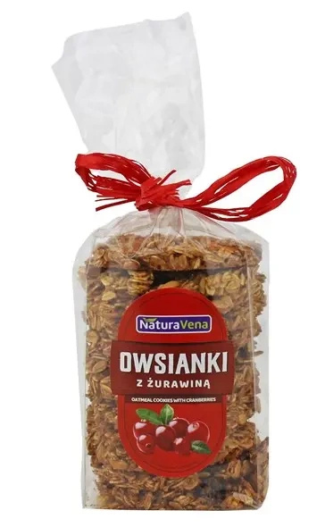 Ciastka owsianki z żurawiną 175 g - Naturavena