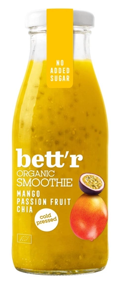 Smoothie Tłoczone Na Zimno Z Mango, Marakują I Chia Bio 250 Ml  -  SMART ORGANIC (BETT'R)