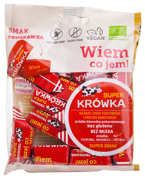 Krówki truskawkowe bezmleczne bezglutenowe 150 g - Me Gusto (EKO)
