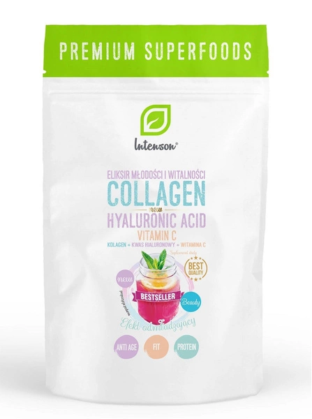 Kolagen + Witamina C + Kwas Hialuronowy 250 G - Intenson