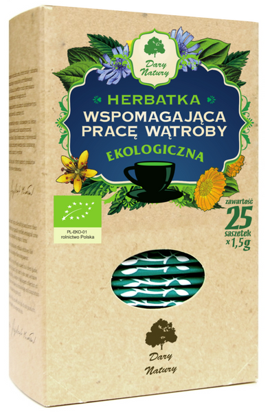 Herbatka wspomagająca pracę wątroby 25 szt. 37,5 g - Dary Natury (EKO)