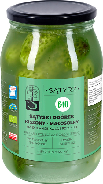 Ogórki małosolne sątyskie 880 g (550 g) - Sątyrz (BIO)