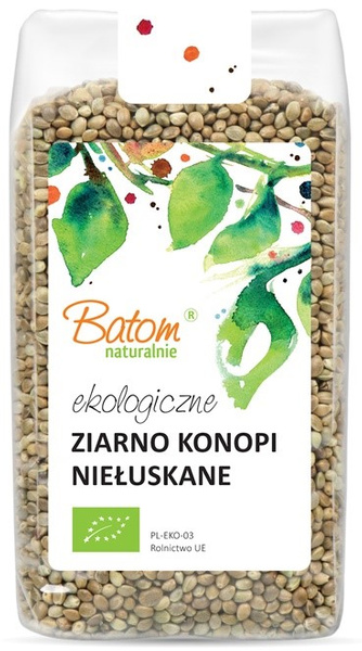 ZIARNO KONOPI NIEŁUSKANE BIO 250 g - BATOM