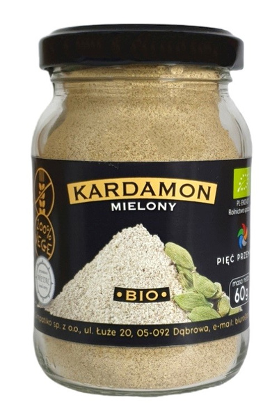 Kardamon mielony bezglutenowy 60 g - Pięć Przemian (EKO)