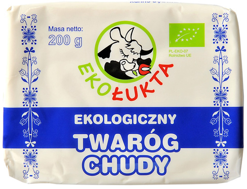 Ekologiczny Twaróg Chudy Kostka 200g - EkoŁukta