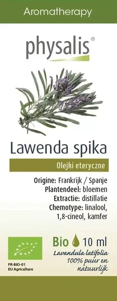 Olejek eteryczny lawenda szerokolistna 10 ml - Physalis (EKO)