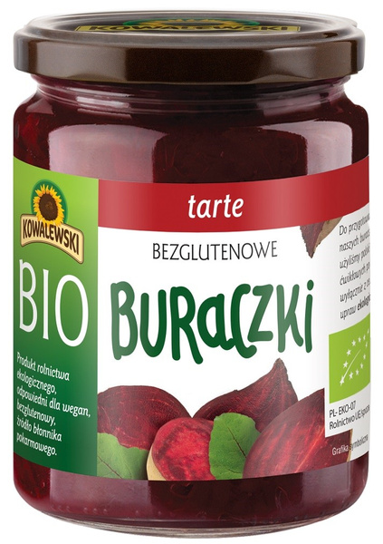 Buraczki tarte bezglutenowe 540 ml - Kowalewski (BIO)