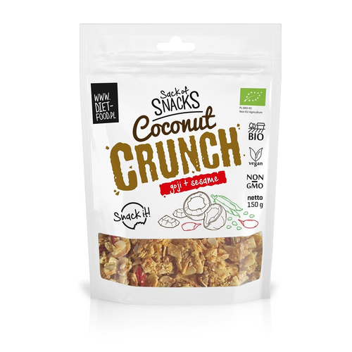 Crunchy z kokosem jagodami goji i sezamem 150 g - DIET-FOOD (BIO)