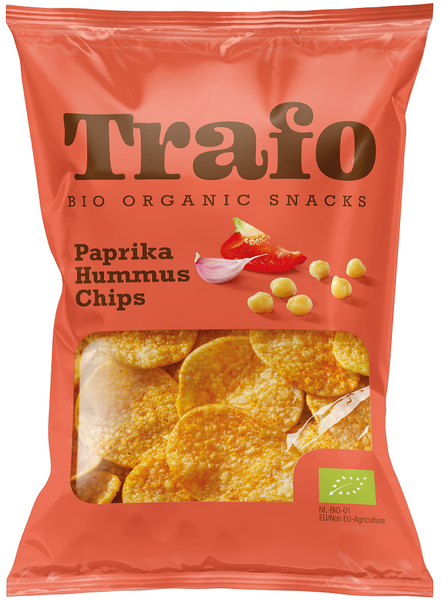 CHIPSY Z CIECIERZYCY O SMAKU PAPRYKOWO - CZOSNKOWYM BIO 75 g - TRAFO