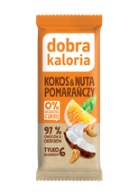 Baton Owocowy Kokos z Pomarańczą 35g - Dobra Kaloria