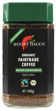 Kawa Rozpuszczalna Bezkofeinowa Arabica/Robusta Fair Trade Bio 100 G  -  MOUNT HAGEN