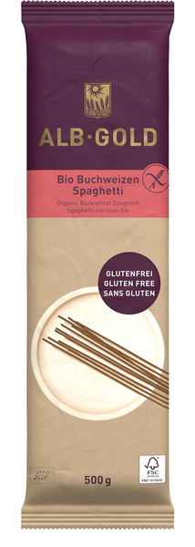 Makaron spaghetti gryczany bezglutenowy 500 g - ALB-GOLD (BIO)