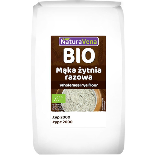 Mąka żytnia razowa (typ 2000) 1 kg - naturavena (EKO)