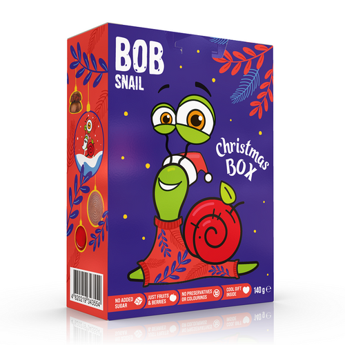 Zestaw Świąteczny - Przekąski Owocowe Z Zabawką 140 G - Bob Snail