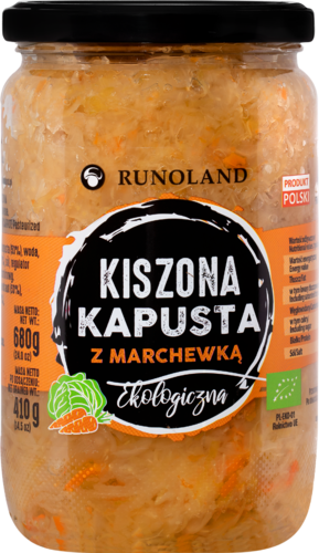 Kapusta kiszona z marchewką 680 g (410 g) - Runoland (BIO)