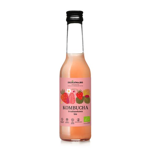 Kombucha truskawkowa 270 ml - Delikatna (EKO)