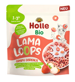 Kółeczka zbożowe jabłko truskawka lama bez dodatku cukrów od 12 msc. 125 g - Holle (BIO)