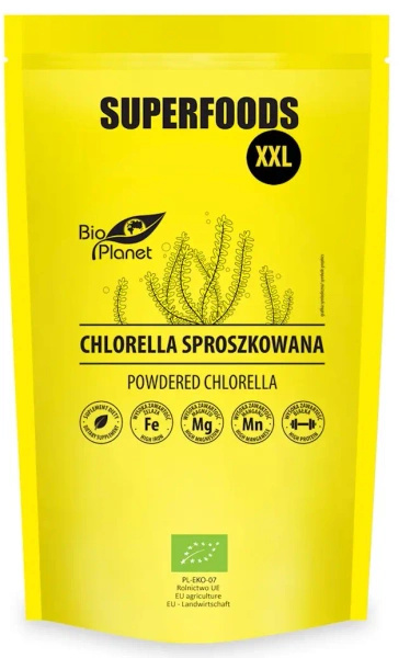 Chlorella w proszku 600 g - Bio Planet (EKO)
