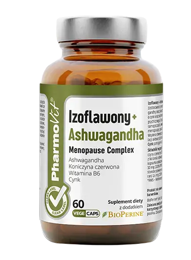 Izoflawony ashwagandha menopause complex bezglutenowe 60 kapsułek - Pharmovit