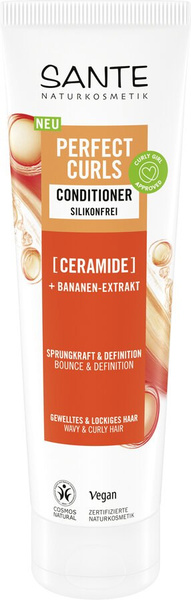 Odżywka do włosów falowanych i kręconych z ceramidami i ekstraktem z banana 150 ml - Sante