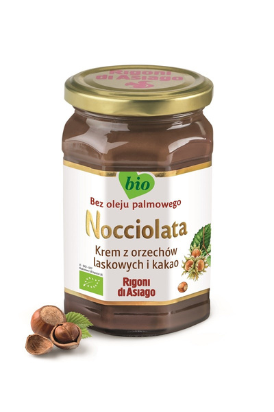 Nocciolata krem z orzechów laskowych i kakao bezglutenowy 250 g - Rigoni Di Asiago - Nocciolata (BIO)