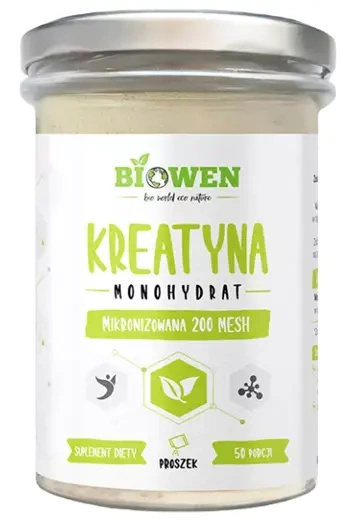 Kreatyna monohydrat proszek bezglutenowa 250 g - Biowen