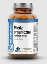 Miedź organiczna (2 mg) bezglutenowa 60 kapsułek - Pharmovit