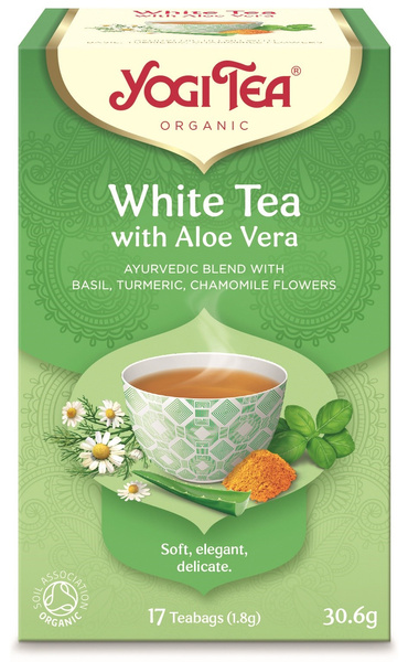 Herbata biała z aloesem white tea with aloe vera 17 szt. 30,6 g - Yogi Tea (EKO)