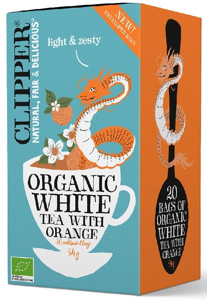 Herbata Biała Pomarańczowa Bio (20 X 1,7 G) 34 G  -  CLIPPER