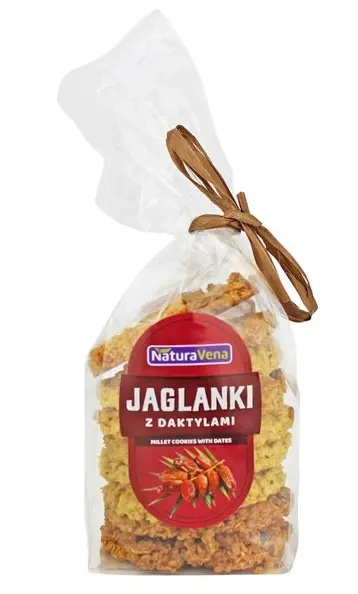 Ciastka jaglanki z daktylami bezglutenowe 175 g - Naturavena