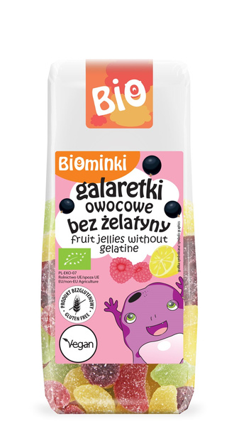 Galaretki Owocowe Bez Żelatyny 100g - Biominki