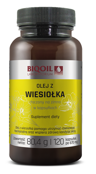 Olej z wiesiołka tłoczony na zimno (670 mg) 120 szt. - Biooil