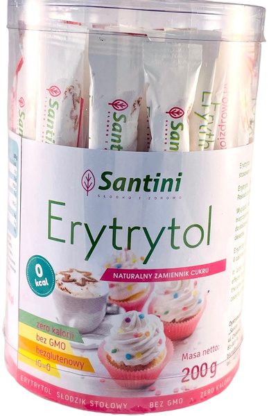 Erytrytol w saszetkach bezglutenowy (40 saszetek) 200 g - Santini