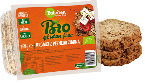 CHLEB Z PEŁNEGO ZIARNA BEZGLUTENOWY BIO 250 g - BALVITEN