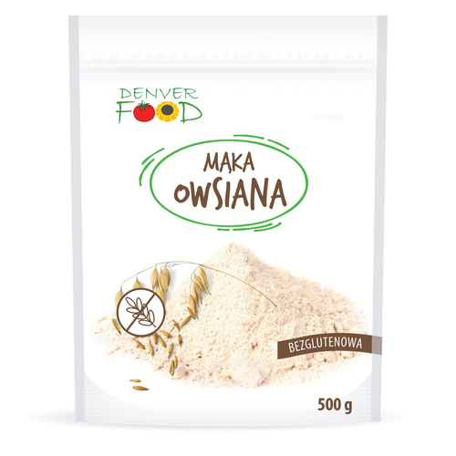 Mąka owsiana bezglutenowa 500 g - Denver Food