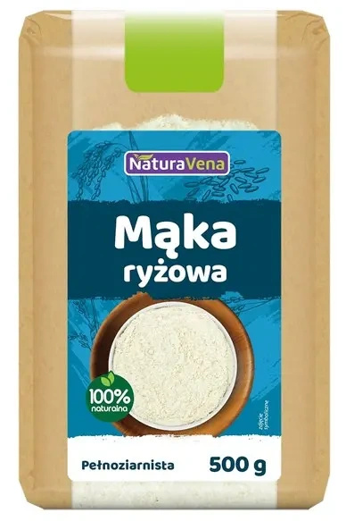 Mąka ryżowa pełnoziarnista bezglutenowa 500 g - Naturavena