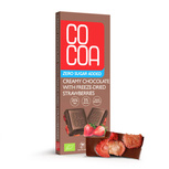 Czekolada Creamy Z Truskawkami Bez Dodatku Cukru Bio 40 G - Cocoa