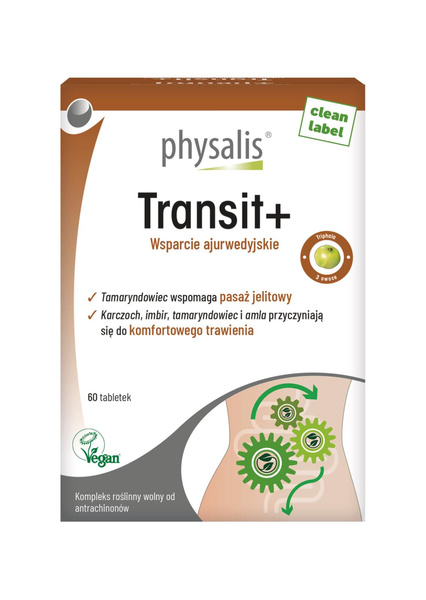 Tabletki na wsparcie pracy jelit (transit+) 60 szt. - Physalis
