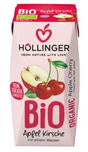 Nektar jabłkowo wiśniowy bez dodatku cukru 200 ml - Hollinger (EKO)