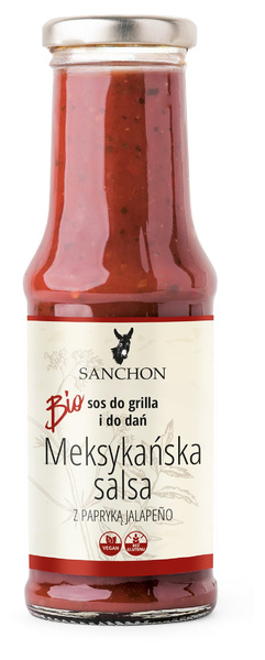 Sos meksykańska salsa wegański bezglutenowy 210 ml - Sanchon (EKO)