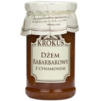 Dżem rabarbarowy z cynamonem o obniżonej zawartości cukru bezglutenowy 235 g - Krokus