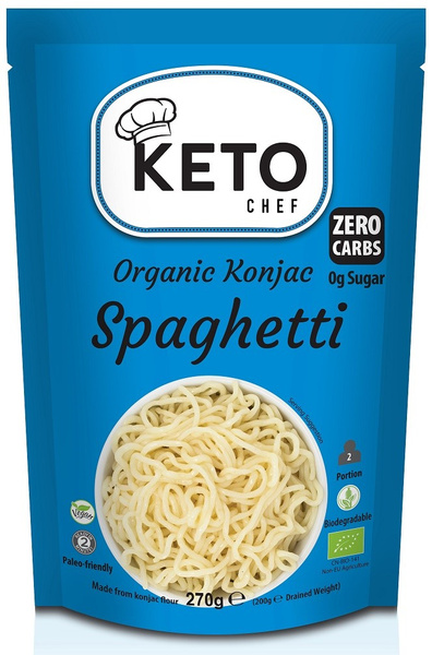 Makaron Keto (Konjac Typu Noodle Spaghetti) Bezglutenowy Bio 270 G  -  KETO CHEF (BETTER THAN FOODS)