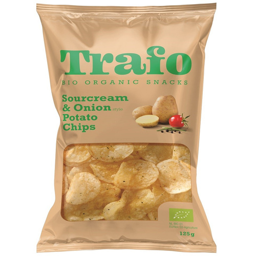 Chipsy ziemniaczane śmietankowo cebulowe 125 g - Trafo (EKO)
