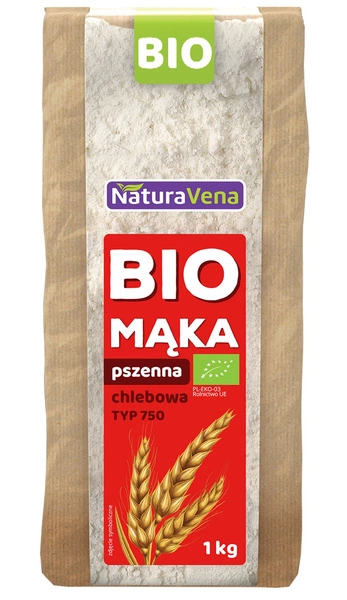 Mąka Pszenna Chlebowa Typ 750 1kg - NaturaVena