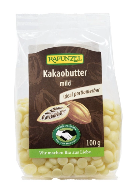 Tłuszcz Kakaowy w Krążkach Fair Trade 100g - Rapunzel