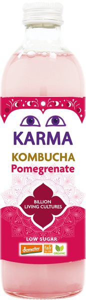 Kombucha z granatem (niska zawartość cukrów) fair for life demeter 500 ml - Karma Kombucha (BIO)