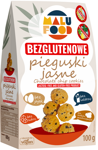 Ciastka pieguski jasne bez cukru bezglutenowe 100 g - Malu Food