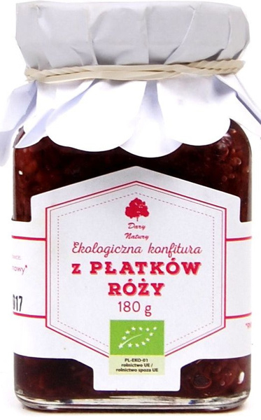 Konfitura z płatków róży 180 g - Dary Natury (EKO)