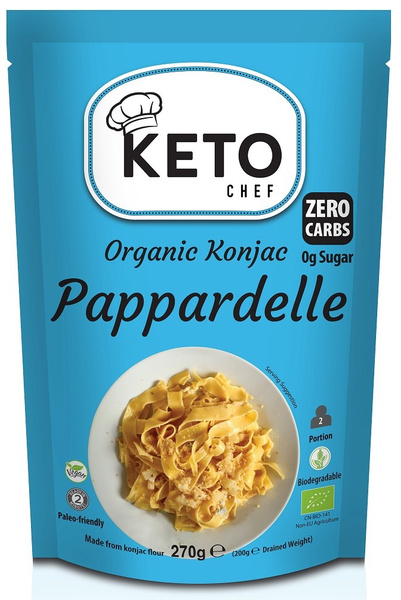 MAKARON KETO (KONJAC TYPU NOODLE PAPPARDELLE) BEZGLUTENOWY BIO 270 g - KETO CHEF (BETTER THAN FOODS)